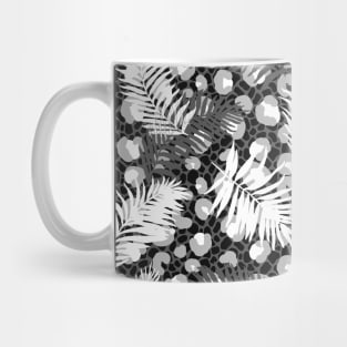 Black and White Animal Print Palms Mug